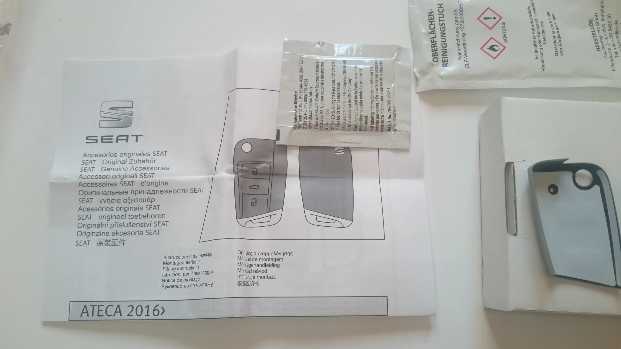 Seat Ateca sleutelcover 575 087 013 Z76 - Afbeelding 2