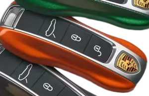 971044801 M2Y Porsche Papaya gelakte sleutelcover Porsche 992 / 9J1 Taycan / 971 Panamera / 9YA Cayenne