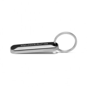 Originele Audi Sleutelhanger Schlüsselanhänger quattro Keyring silber 3182100500