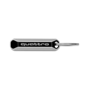 Originele Audi Sleutelhanger Schlüsselanhänger quattro Keyring silber 3182100500